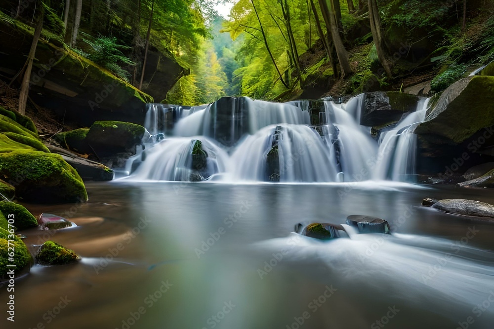 Obraz premium waterfall in the woods