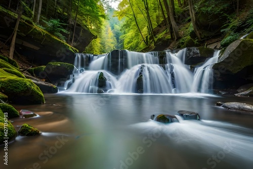waterfall in the woods © Fatima