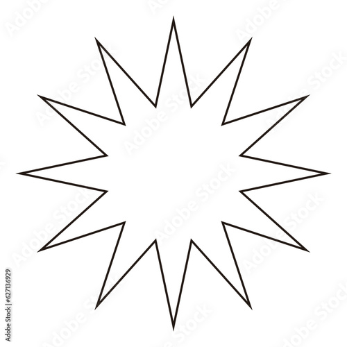 Flat Sparkling Star