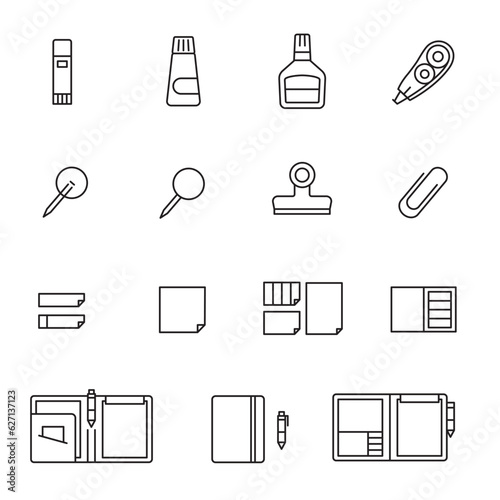 オフィス文房具のアイコン集