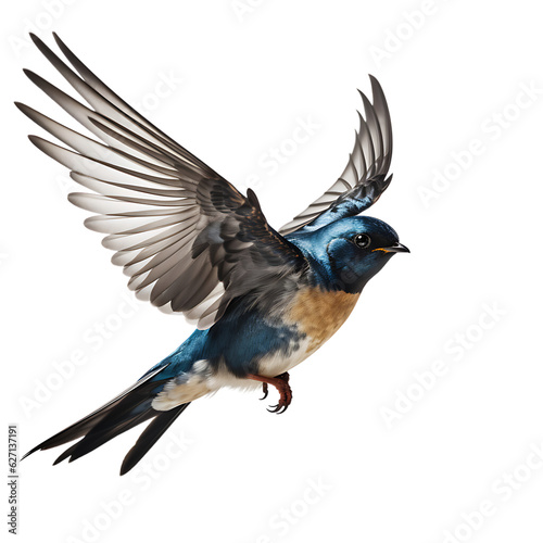 Foto Beautiful swallow bird on transparent background.