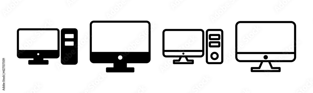 Computer icon set illustration. computer monitor sign and symbol Computer icon set illustration. computer monitor sign and symbol