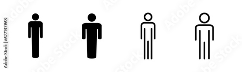 Man icon set illustration. male sign and symbol. human symbol