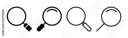 Search icon set illustration. search magnifying glass sign and symbol
