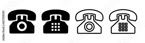 Telephone icon set illustration. phone sign and symbol © OLIVEIA