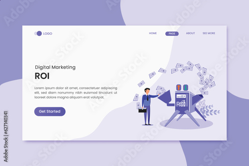 Roi Marketing Landing Page Illustration