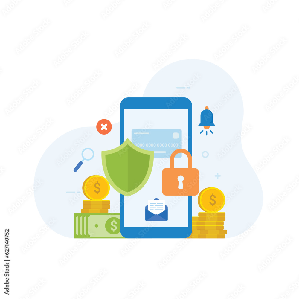 Safety and protection of personal information and transactions. Mobile banking security application Safety and protection of personal information and transactions. Mobile banking security application