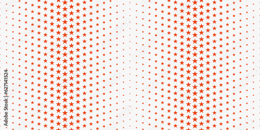 Red stars, from small to large. A canvas with red stars, increasing in a gradient. Design for textile, fabric, clothing, curtain, rug, batik, ornament, background, wrapping. Red stars, from small to large. A canvas with red stars, increasing in a gradient. Design for textile, fabric, clothing, curtain, rug, batik, ornament, background, wrapping.