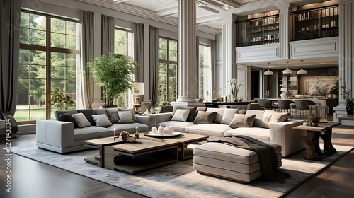 Stylish living room with captivating elegance © Abdul