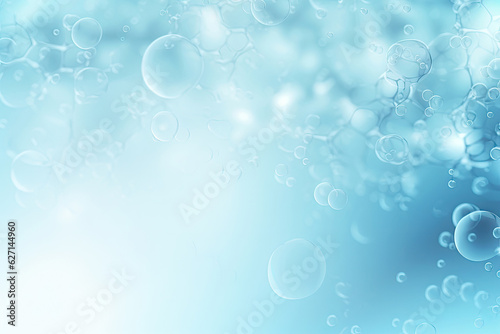 Abstract light blue medical background with molecules