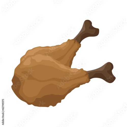 roasted chicken leg, food icon