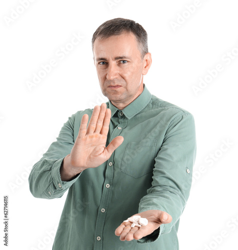 Mature drug addict rejectin...