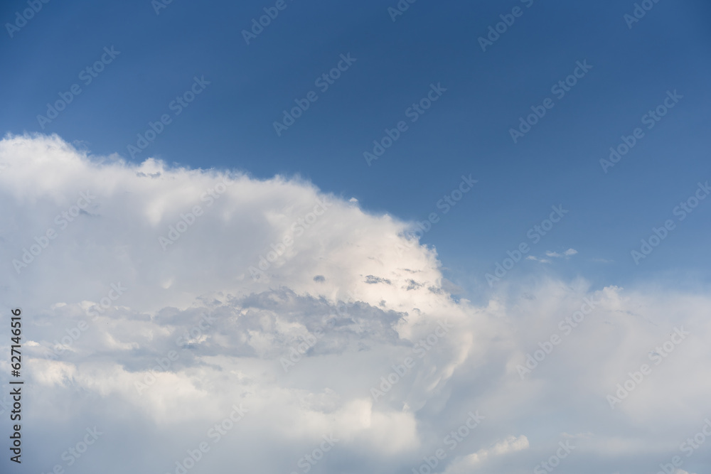 white clouds and blue sky