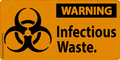Warning Label Infectious Waste Sign