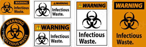 Warning Label Infectious Waste Sign