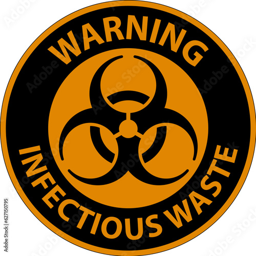 Warning Label Infectious Waste Sign