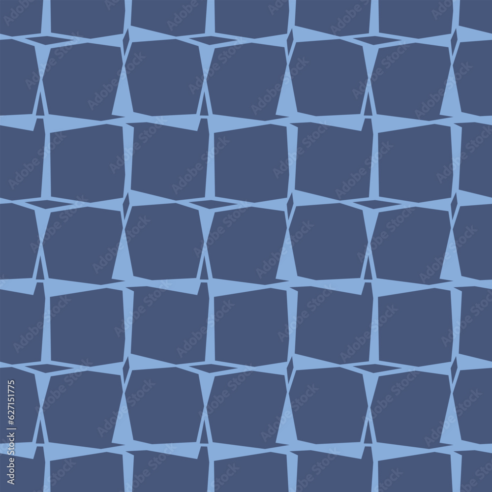 Fototapeta premium Japanese Square Net Vector Seamless Pattern