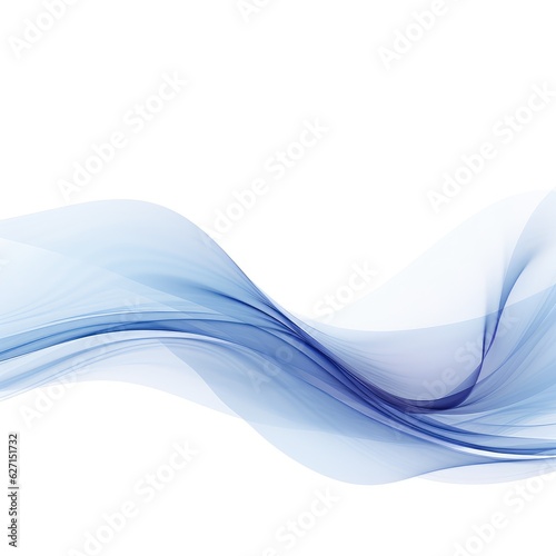 Abstract blue and white wave background. AI Generative.