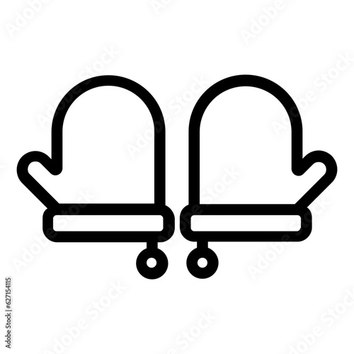 mitten icon outline