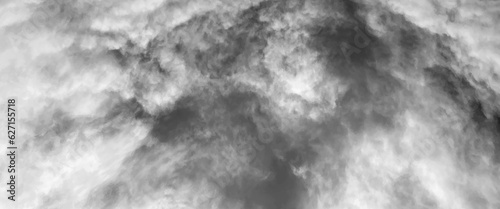 Panorama view of overcast sky, dramatic gray sky and white clouds before rain in rainy season, cloudy gray sky with thick dense clouds, sky with storm clouds dark, The dark sky with heavy clouds. 