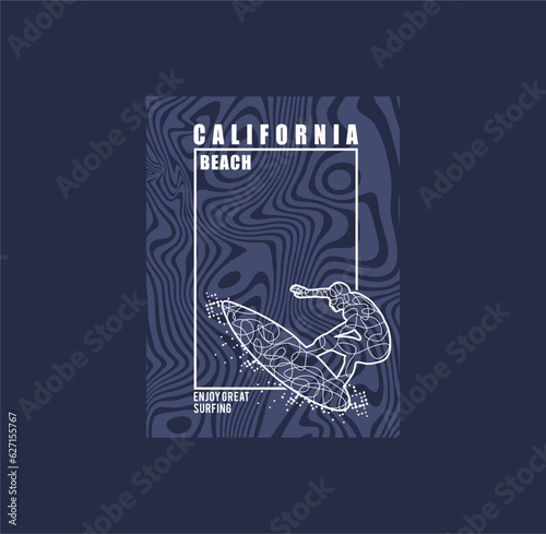 Sticker Los Angeles, California Amazing Summer Vintage typography for t-shirt print , vector illustration