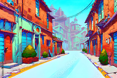 street in the city. Generative AI © 영은 이