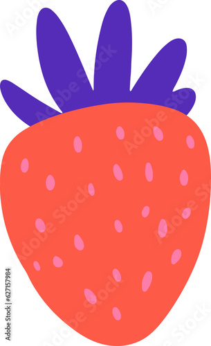 Organic Strawberry Illustration