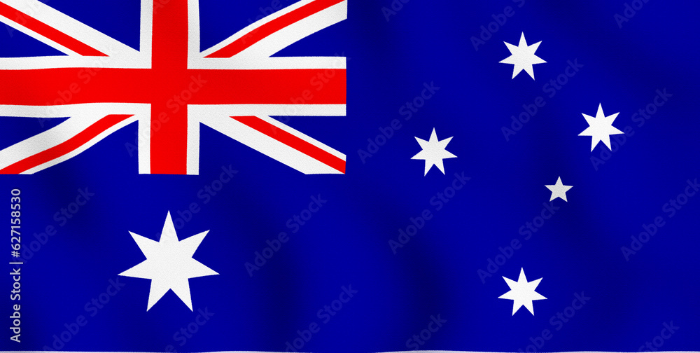 Fototapeta premium waving vector Flag of Australia