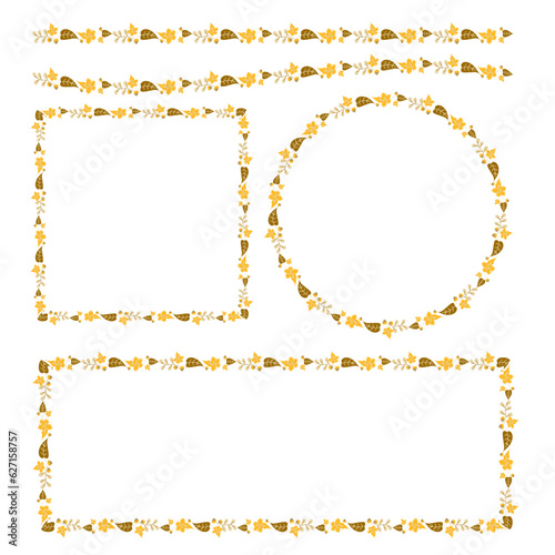 The autumn leaf  Boarder line for beauty or graphic concept