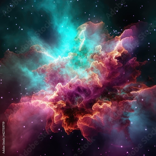 A large beautiful cluster of galactics  nebula