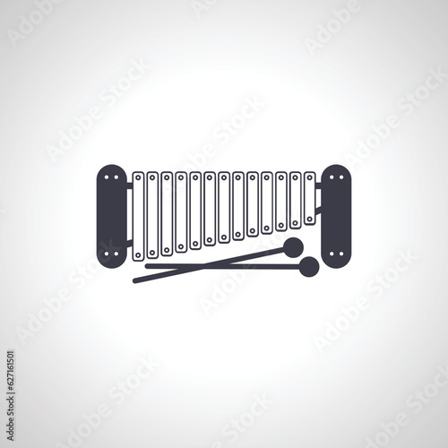 xylophone icon. Children xylophone icon.