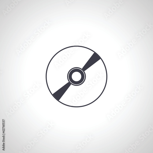 CD disk icon. Laser disk, compact disc, CD, DVD icon.
