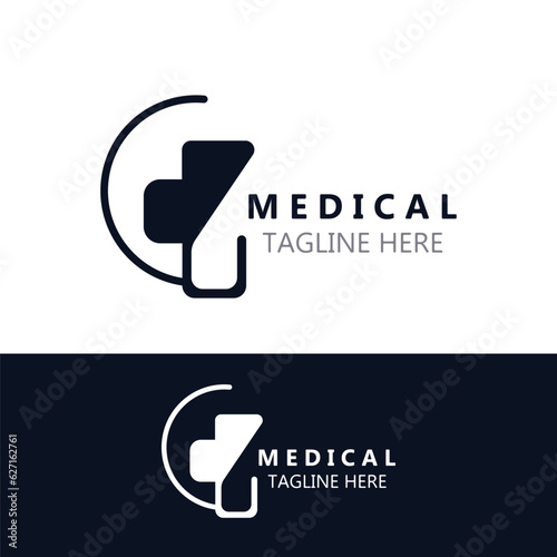 Medical logotype health care design illustration template photo