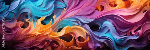 Energetic Abstract Swirls In Vibrant Colors. Eclectic Expressionism, Outbursting Opulence, Surging Radiance, Evoking Movement, Vividly Glowing Hues, Stirring Illuminance © Ян Заболотний