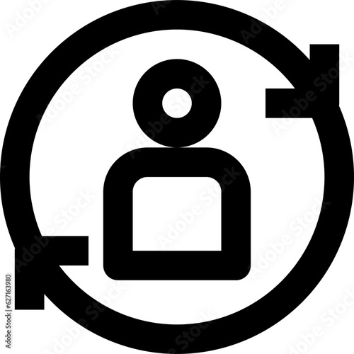 willing to change skill black outline icon