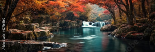 Picturesque Waterfall Surrounded By Fall Colors. Waterfall Photography Tips, Best Waterfalls To Visit In Fall, Sightseeing Tips For Fall