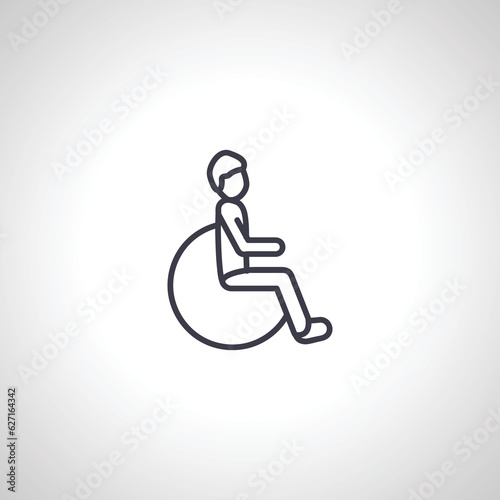 Disabled isolated icon. Disabled icon