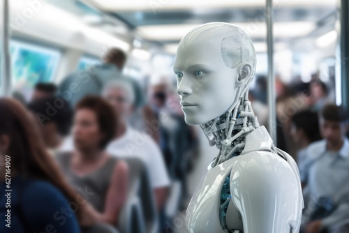 Robot As Human In Ferry. Robot As Human, Tech Advances, Safety Concerns, Commuter Convenience, Cultural Implication, Ethical Implication, Financial Implication, Equity Issues