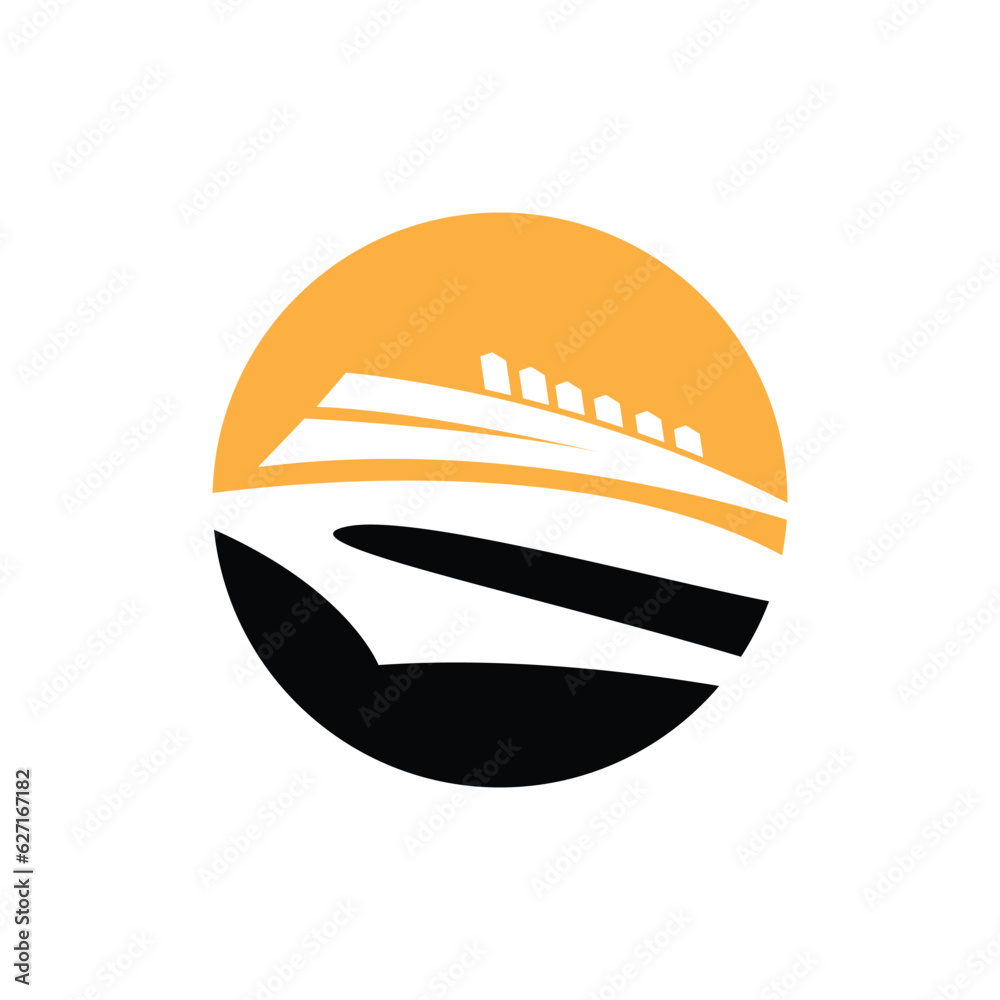 Cargo Ship Logo Design, Ocean Transportation Vector, And Cruise Ship, Cargo, Logistics, Sailing School, Speedboat Cargo Ship Logo Design, Ocean Transportation Vector, And Cruise Ship, Cargo, Logistics, Sailing School, Speedboat