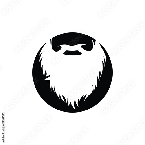 Beard Logo Design, Male Face Appearance Vector, For Babershop, Hair, Appearance, Brand Label