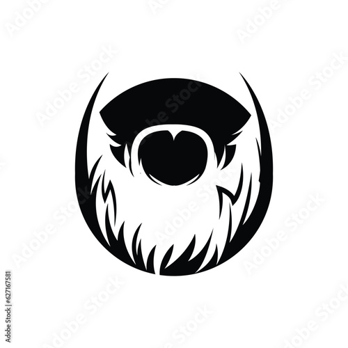 Beard Logo Design, Male Face Appearance Vector, For Babershop, Hair, Appearance, Brand Label