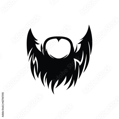 Beard Logo Design, Male Face Appearance Vector, For Babershop, Hair, Appearance, Brand Label