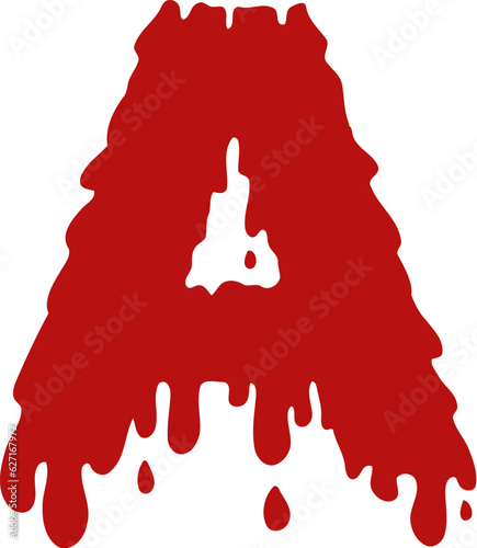 Blood Alphabet Letter A