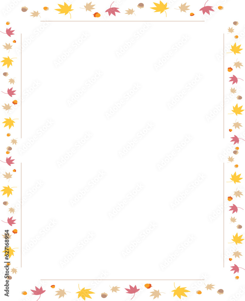 Maple Leaf acorns Fall Theme Border Frame 2
Maple Leaf acorns Fall Theme Border Frame 2
