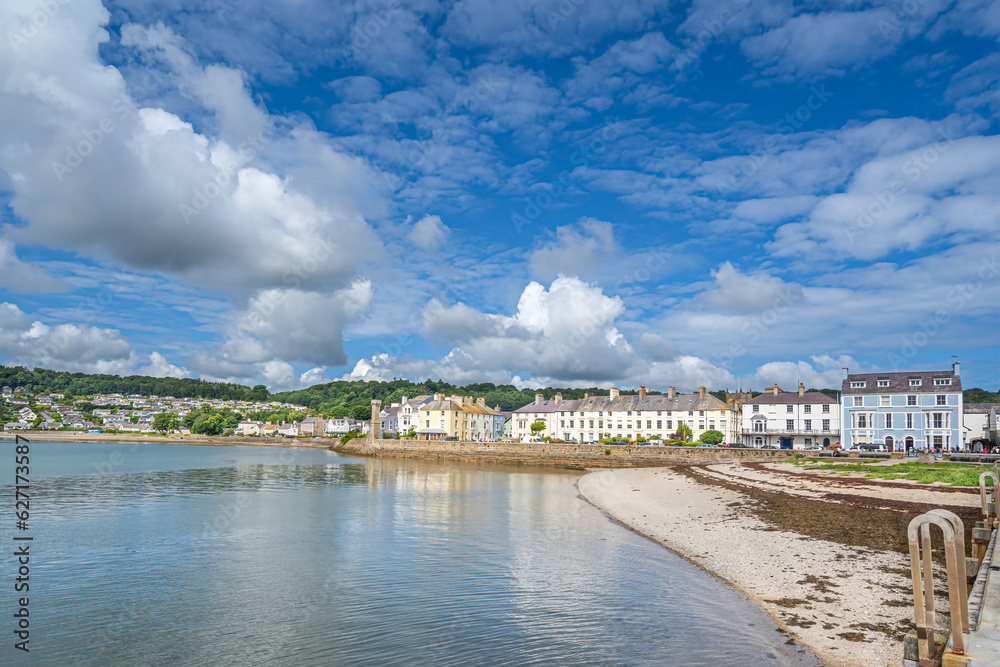 Beaumaris overlooking the Menai Strait on the island of Anglesey in North Wales