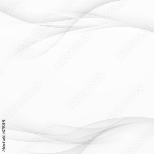 Halftone transparent abstract soft grey curve lines background with border and copyspace. Vector illustration