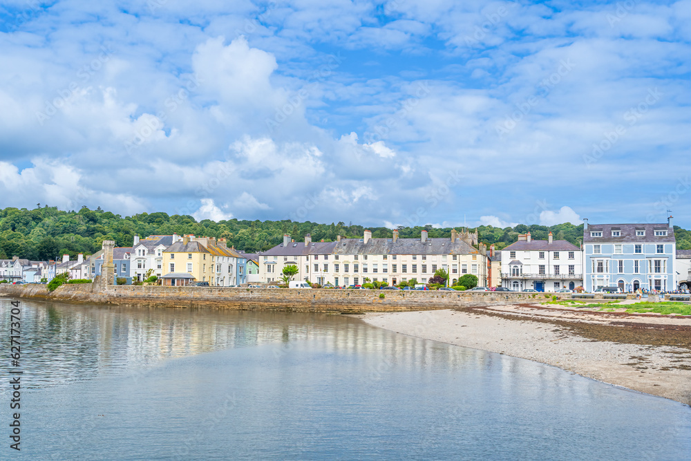Fototapeta premium Beaumaris overlooking the Menai Strait on the island of Anglesey in North Wales