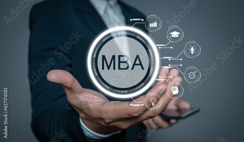 MBA education. Master of business administration concept.