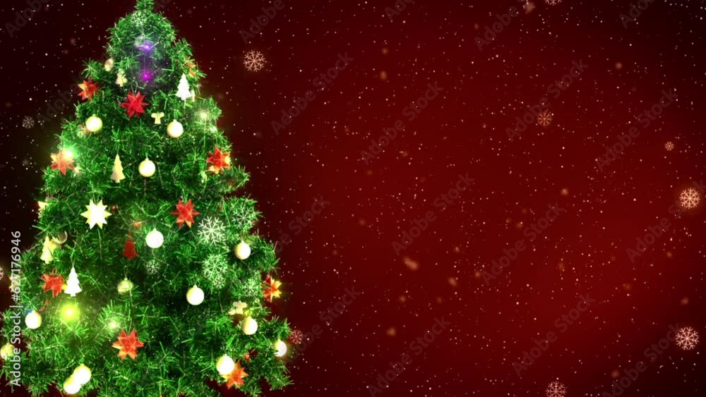 A Beautiful Christmas Tree Backdrop, It can be used as greeting title, event video opener, intro, wishing cards, etc.