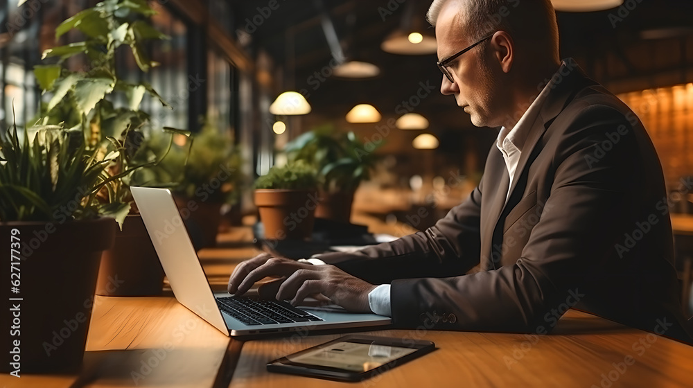 Businessman analyzing financial data chart trading forex, investing in stock markets, funds and digital assets. Businessman checking stock market chart on laptop Businessman analyzing financial data chart trading forex, investing in stock markets, funds and digital assets. Businessman checking stock market chart on laptop